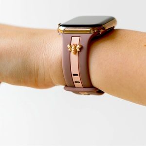Honey Bee charm purple pink stripe Apple Watch Band 38/40/41mm